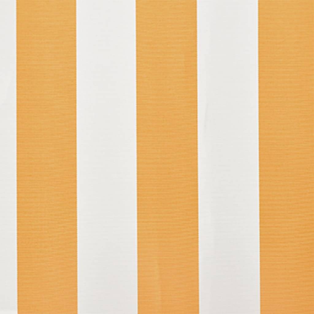 vidaXL Markisenbespannung Canvas Gelb & Weiß 6x3 m (ohne Rahmen)