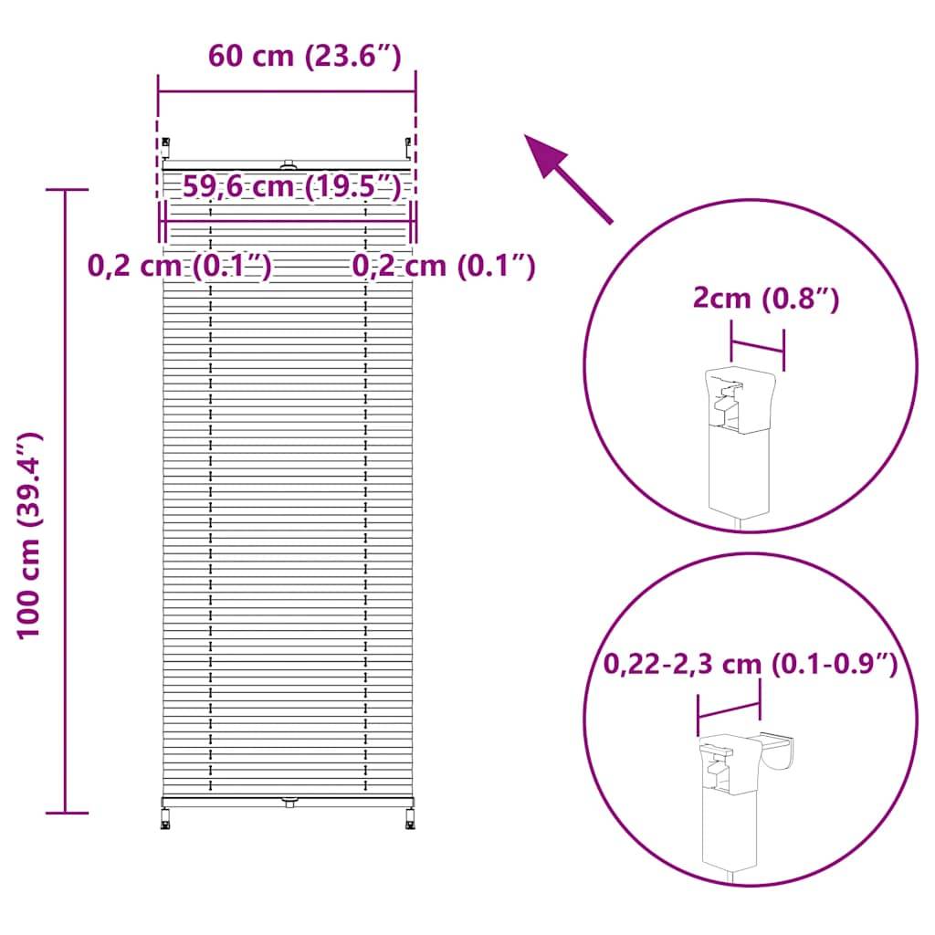 Plissee Faltrollo Rollo Plisseerollo 60x100cm Creme