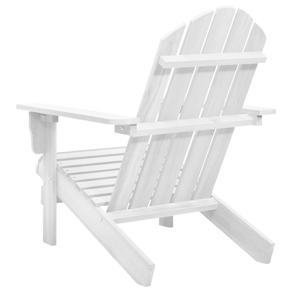 vidaXL Gartenstuhl Holz Weiß
