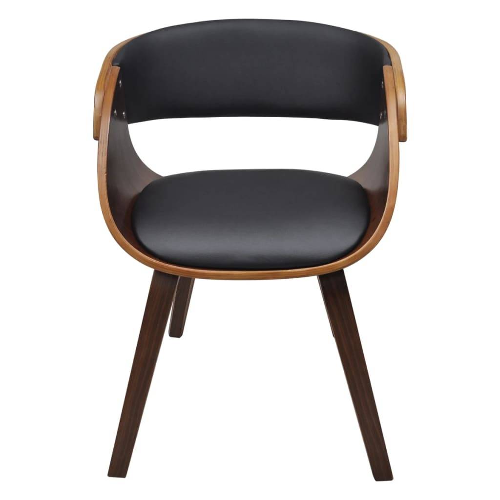 vidaXL Esszimmerstühle 2 Stk. Braun Bugholz und Kunstleder