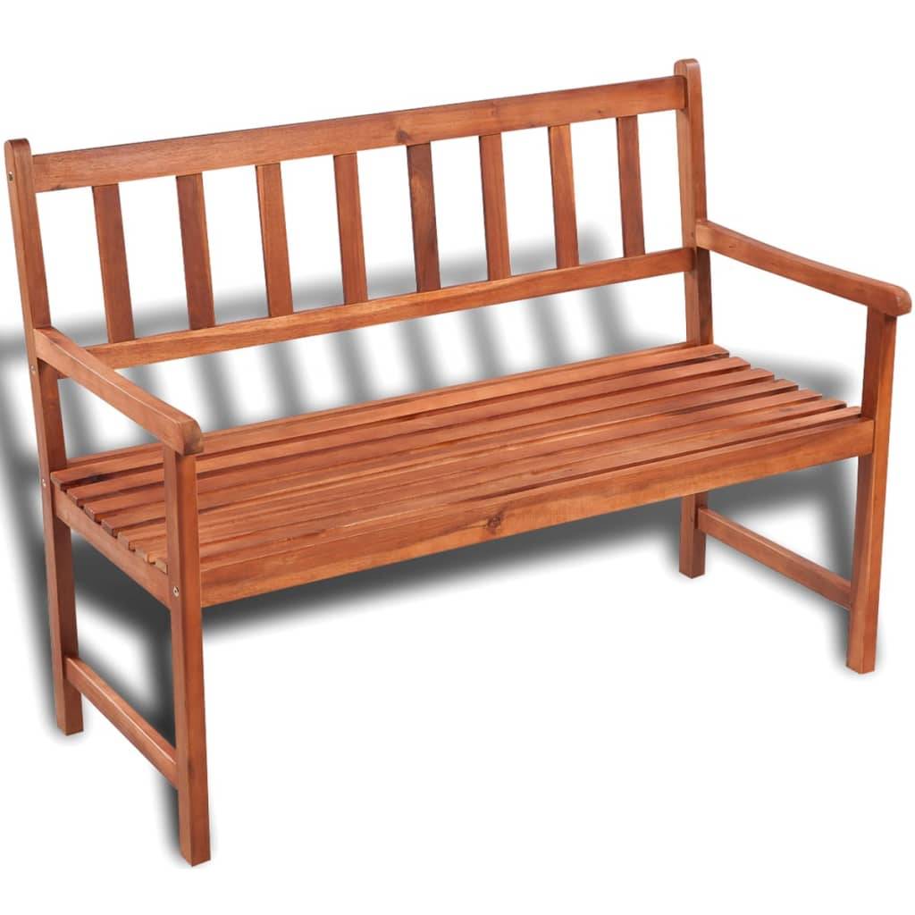 vidaXL Gartenbank 120 cm Massivholz Akazie