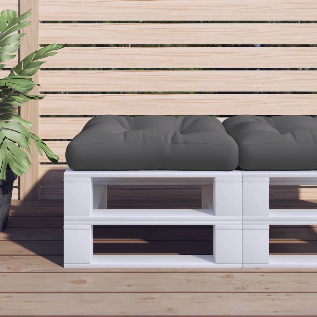 vidaXL Palettenkissen Grau 58x58x10 cm Stoff