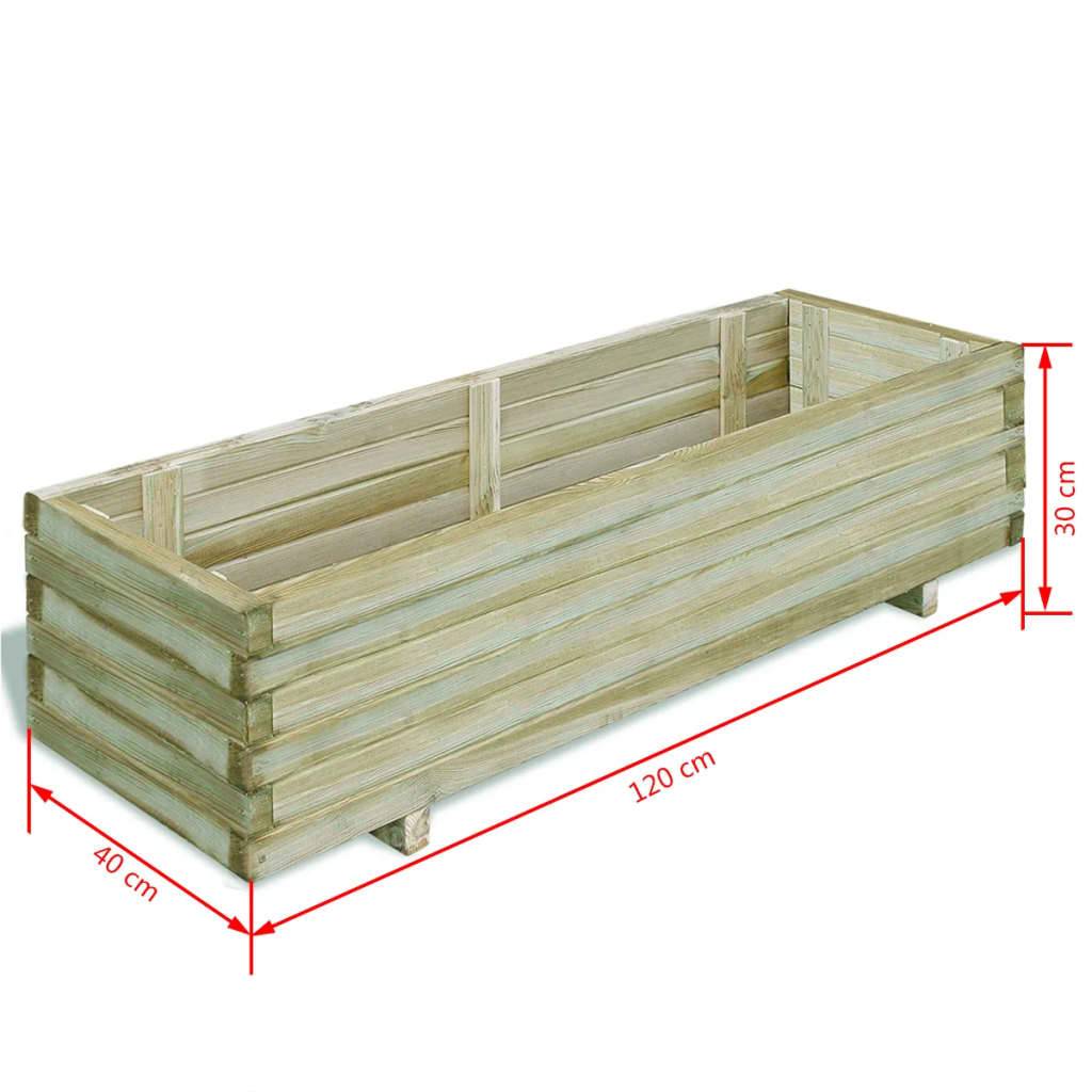 vidaXL Hochbeet 120x40x30 cm Holz Rechteckig