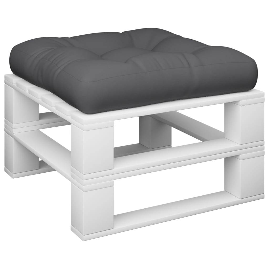 vidaXL Palettenkissen Grau 58x58x10 cm Stoff