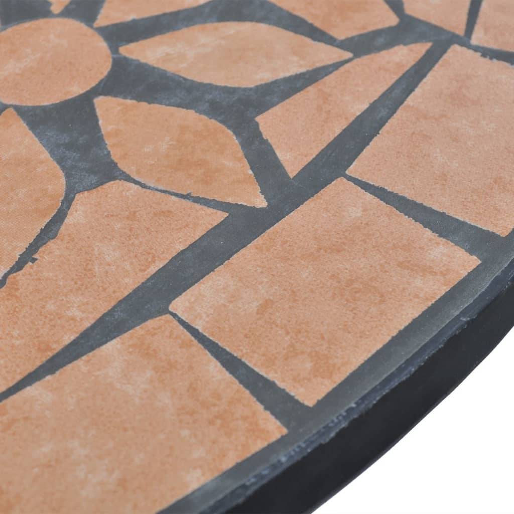 vidaXL Bistrotisch Terrakotta-Rot 60 cm Mosaik