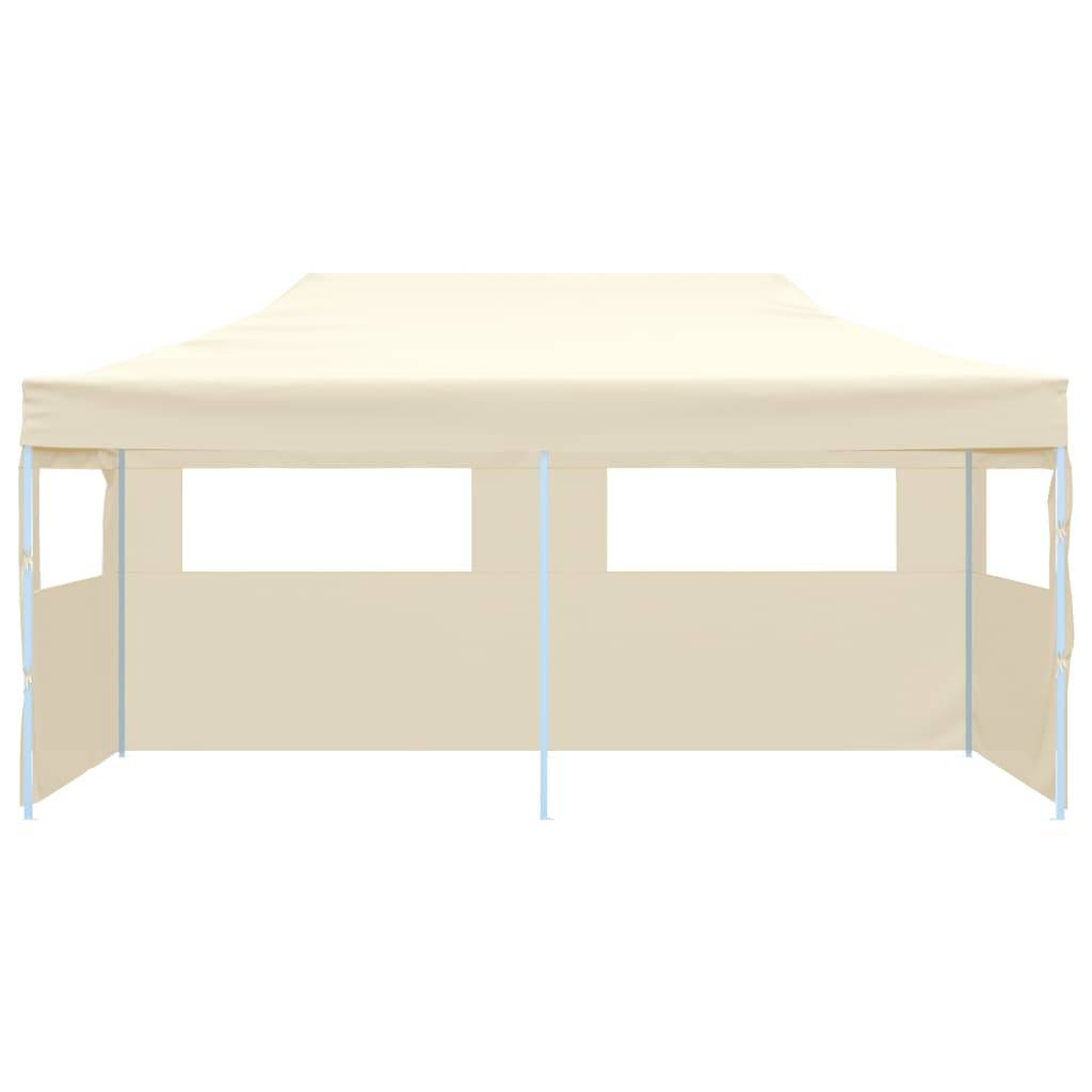 vidaXL Pop-Up-Partyzelt Faltbar Creme 3×6 m