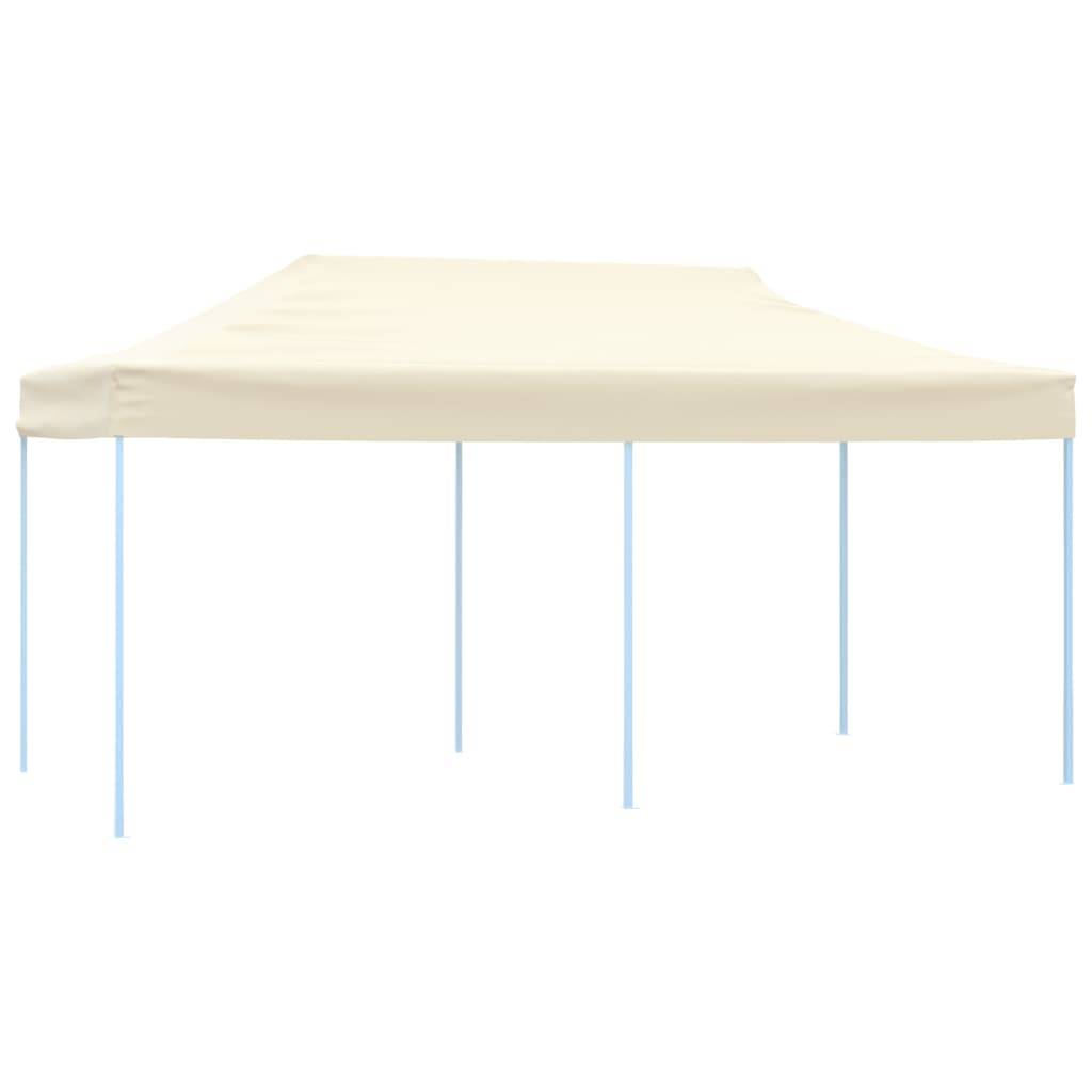 vidaXL Pop-Up-Partyzelt Faltbar Creme 3×6 m