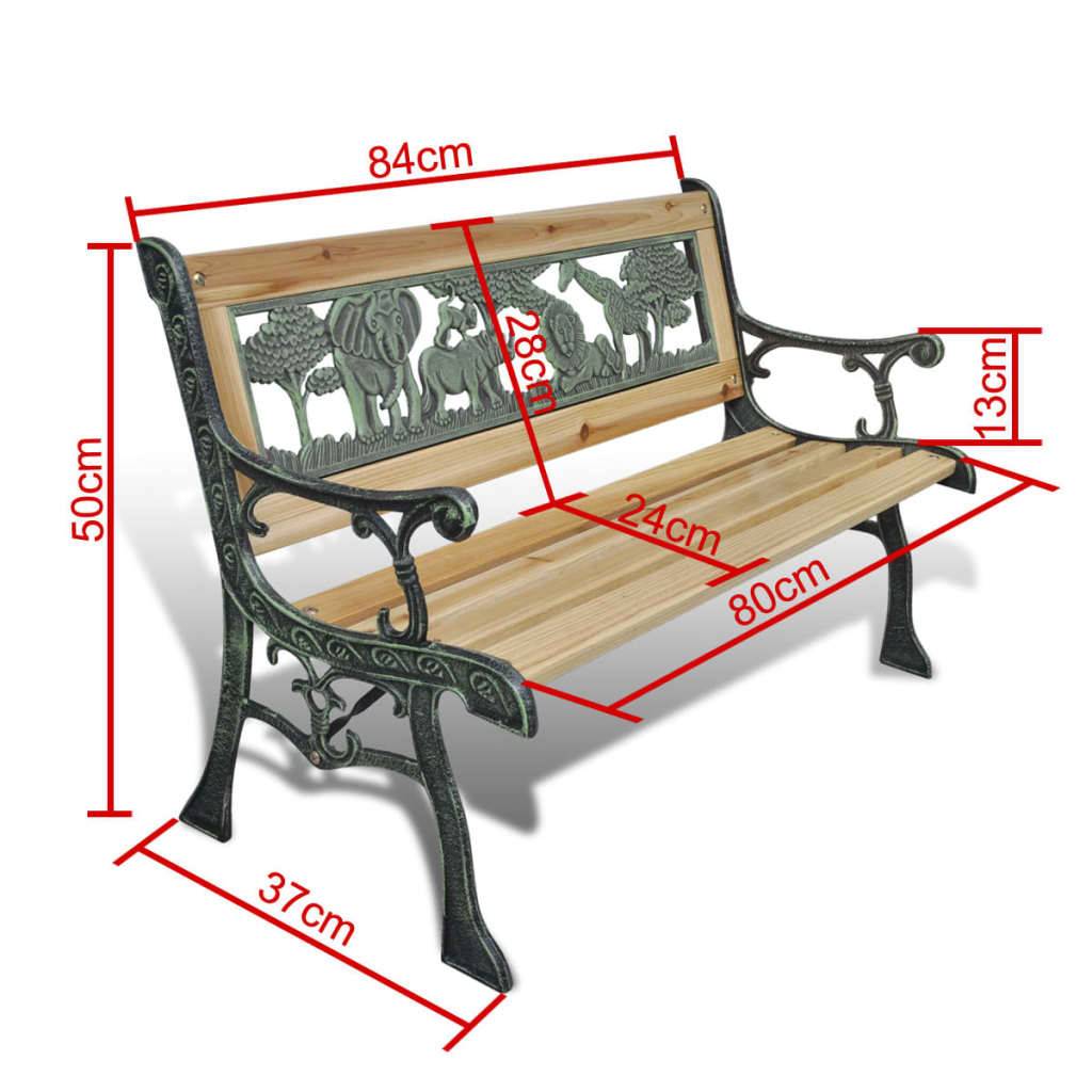 vidaXL Kinder-Gartenbank 84 cm Holz