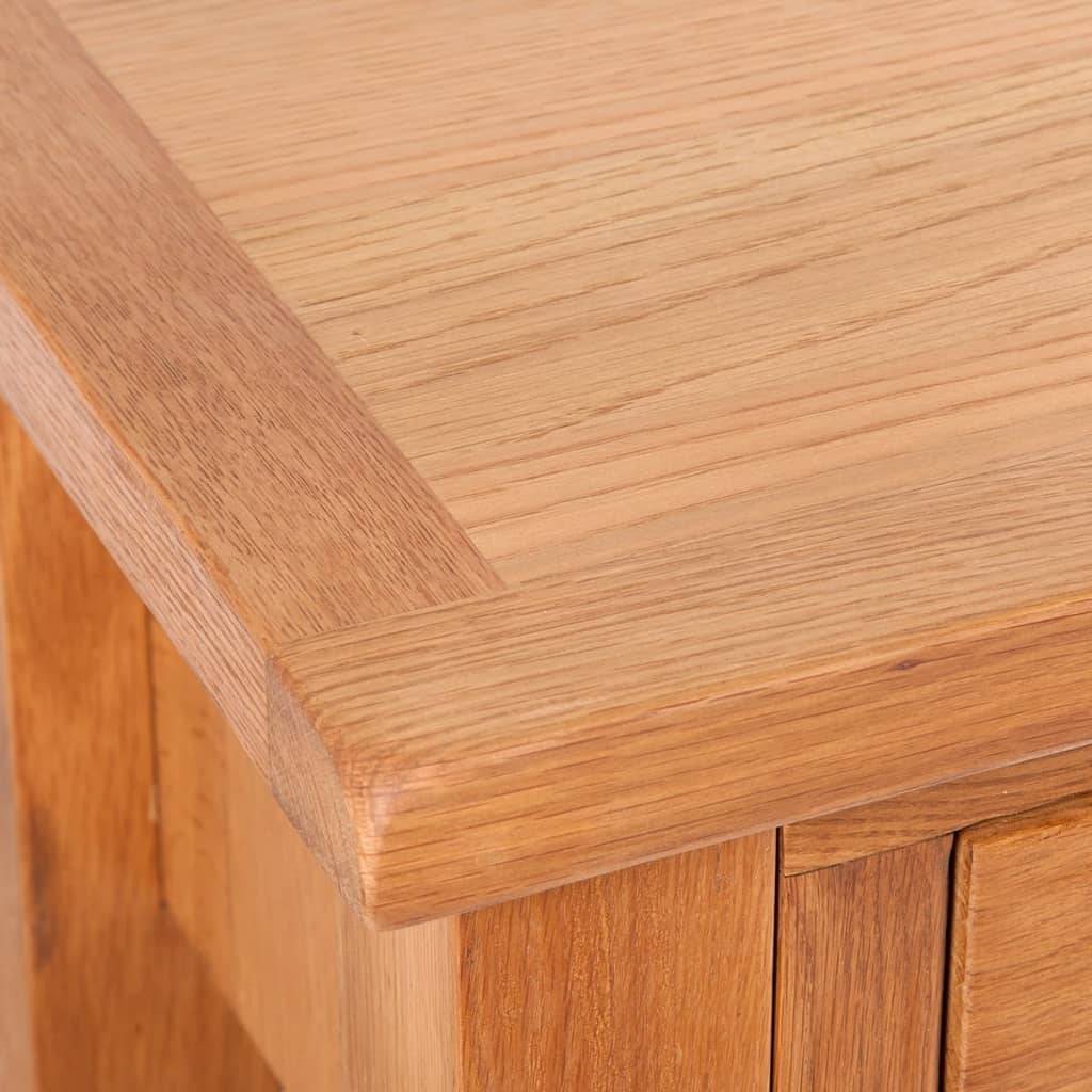 vidaXL Konsolentisch mit 2 Schubladen 83x30x73 cm Massivholz Eiche