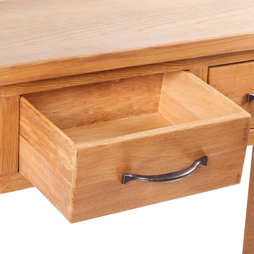 vidaXL Konsolentisch mit 2 Schubladen 83x30x73 cm Massivholz Eiche