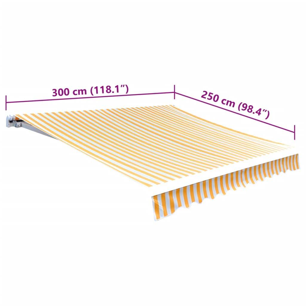vidaXL Markisenbespannung Canvas Sonnenblumengelb & Weiß 3x2,5 m