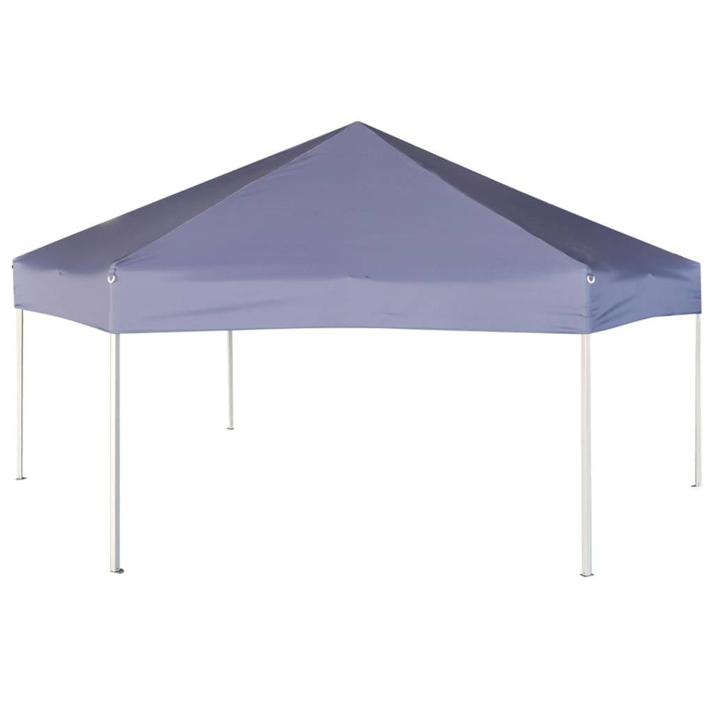 vidaXL Hexagonal Pop-Up Zelt mit 6 Seitenwänden Dunkelblau 3,6x3,1 m