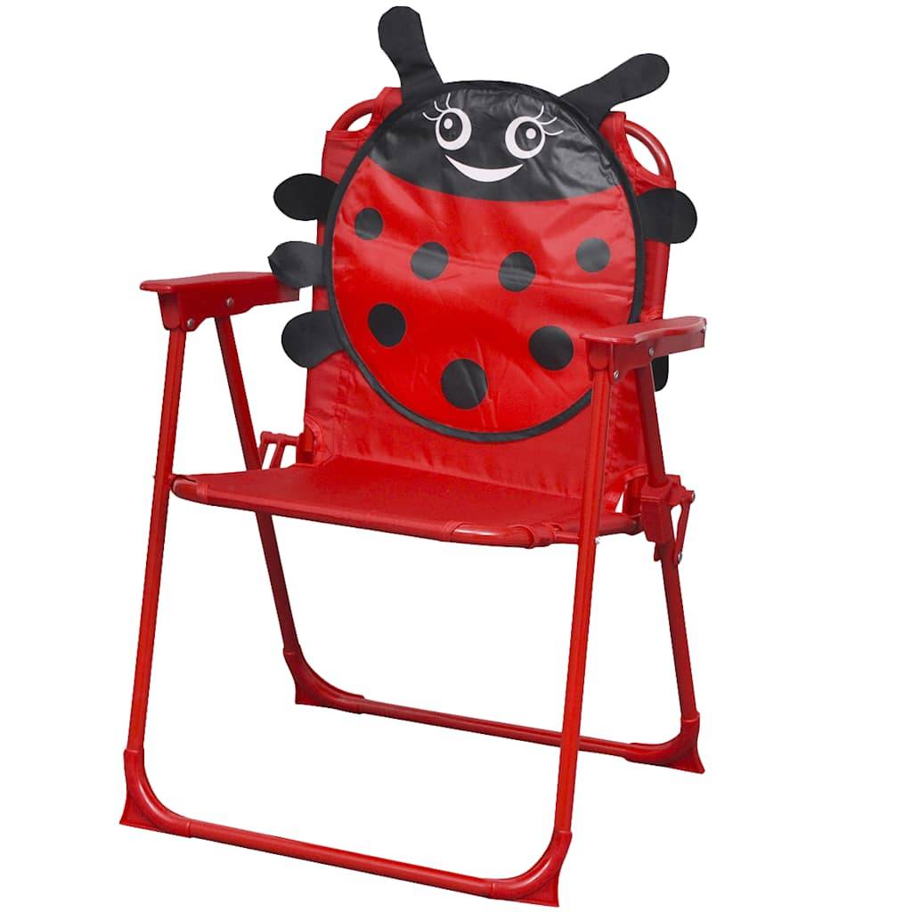 vidaXL 3-tlg. Garten-Bistro-Set für Kinder mit Sonnenschirm Rot