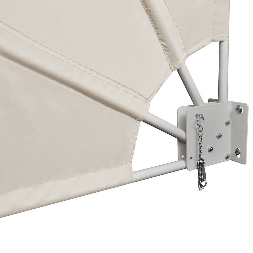 vidaXL Faltbarer Balkonfächer Creme 140×140 cm