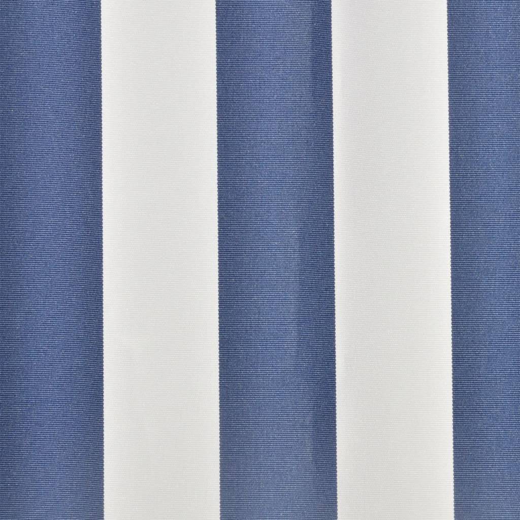 vidaXL Markisenbespannung Canvas Blau & Weiß 3 x 2,5 m (ohne Rahmen)