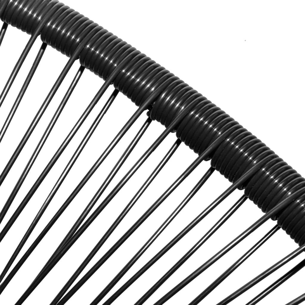 vidaXL Garten-Mondstuhl Poly Rattan Schwarz