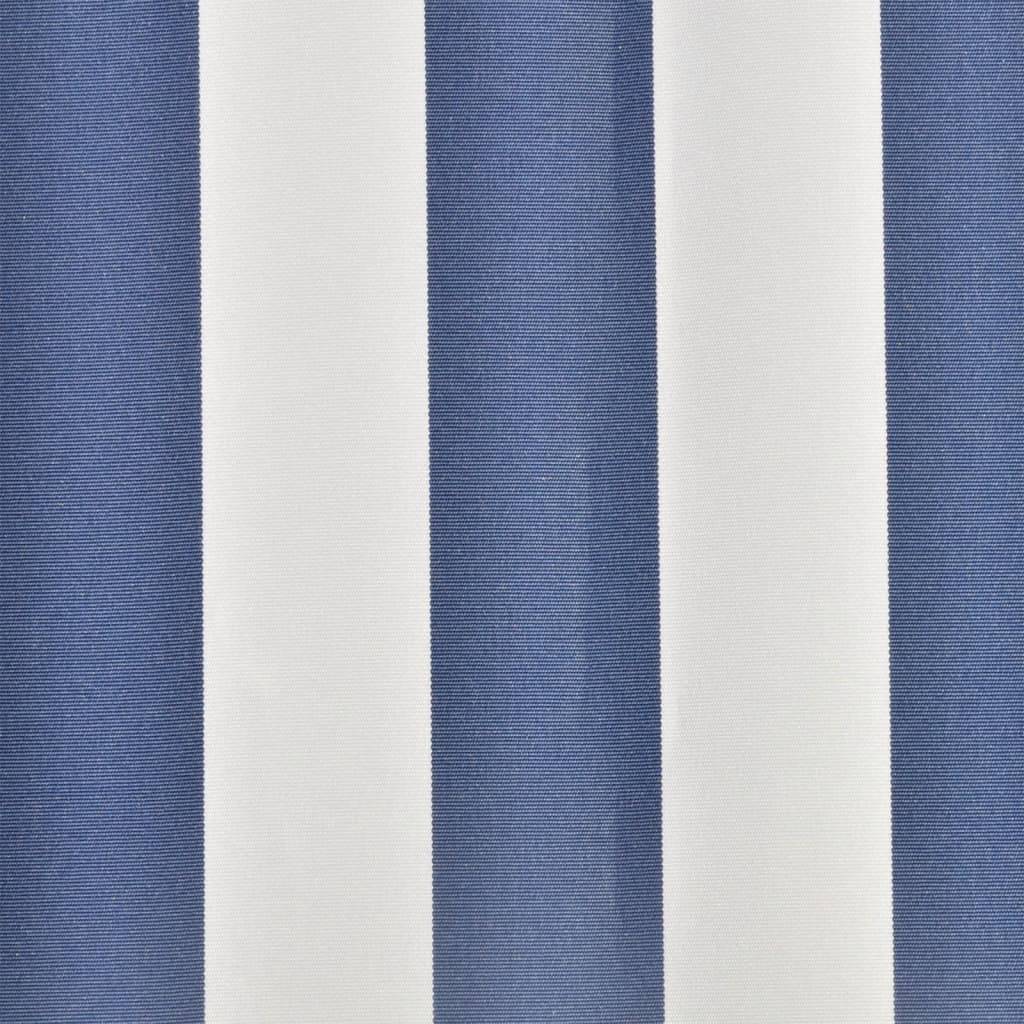 vidaXL Markisenbespannung Canvas Blau & Weiß 6x3 m (ohne Rahmen)