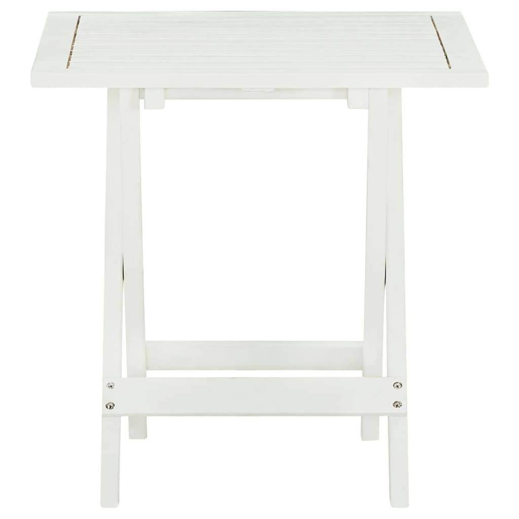 vidaXL Bistrotisch Weiß 46x46x47 cm Massivholz Akazie