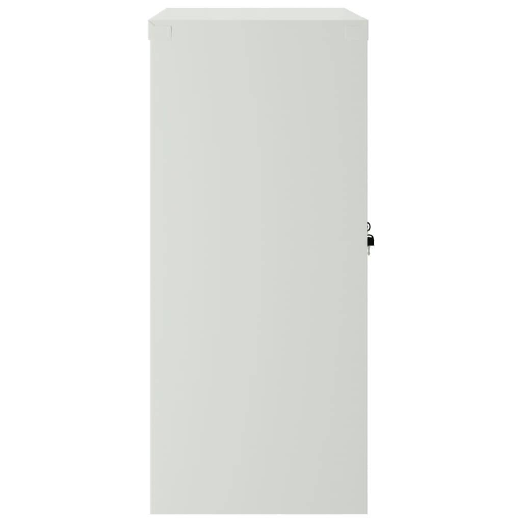 vidaXL Aktenschrank mit 2 Türen Grau 90 cm Stahl