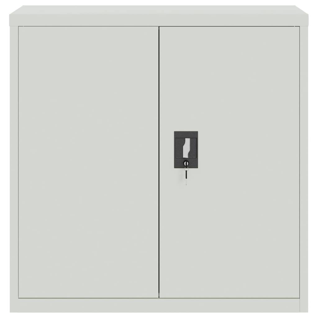 vidaXL Aktenschrank mit 2 Türen Grau 90 cm Stahl