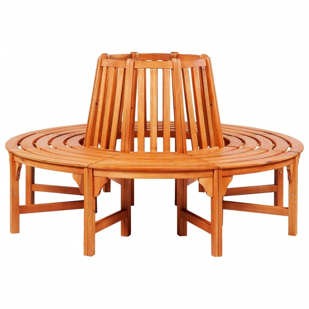 vidaXL Baumbank Ø 160 cm Holz
