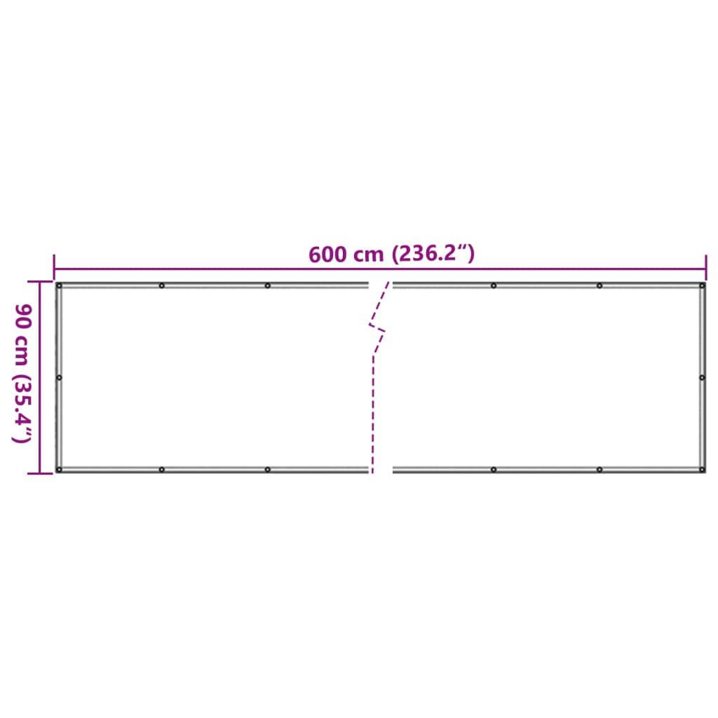 vidaXL Balkonsichtschutz Oxfordgewebe 90x600 cm Beige