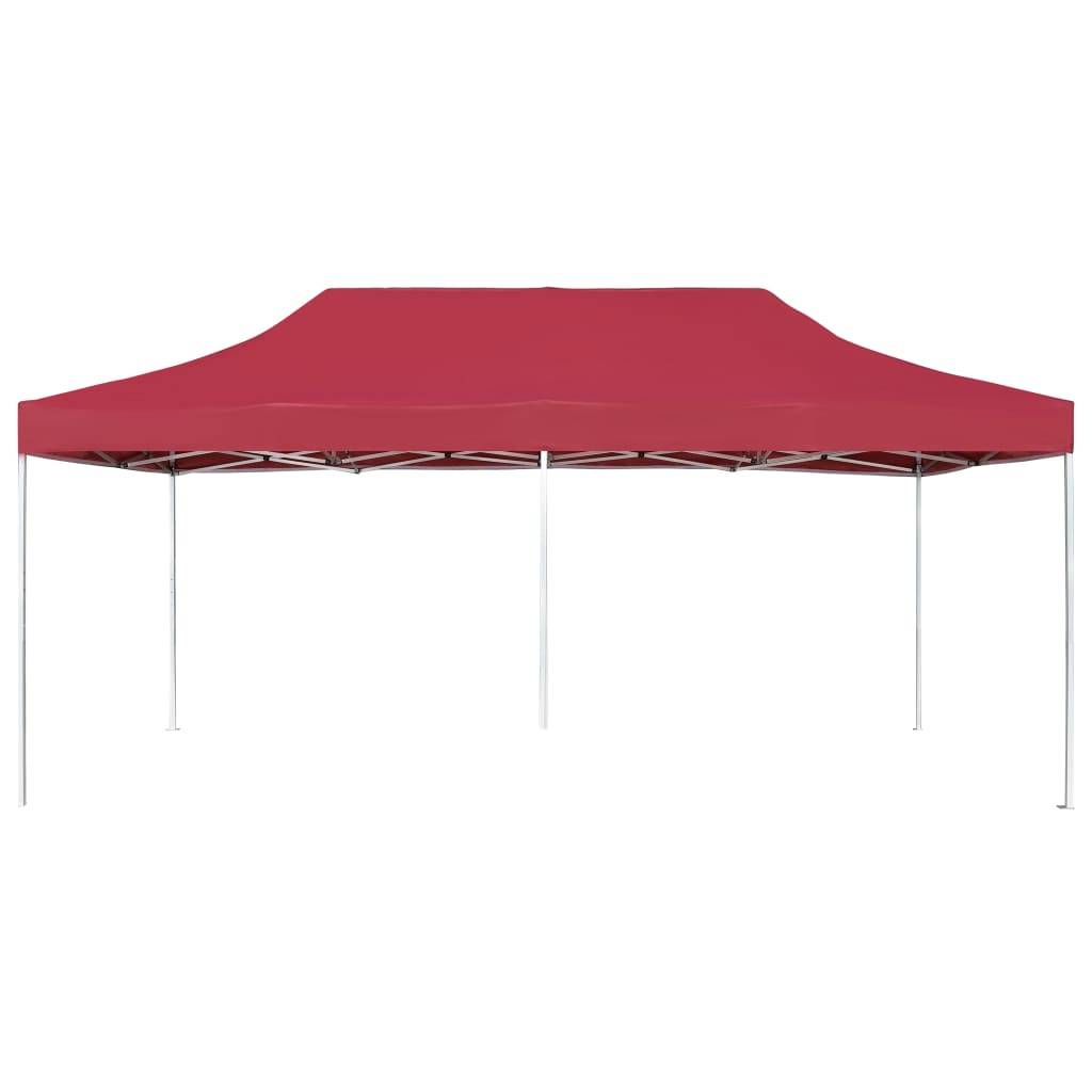 vidaXL Profi-Partyzelt Faltbar Aluminium 6×3 m Weinrot