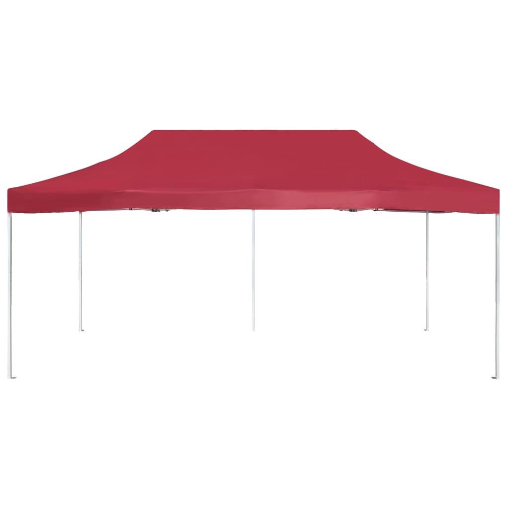 vidaXL Profi-Partyzelt Faltbar Aluminium 6×3 m Weinrot