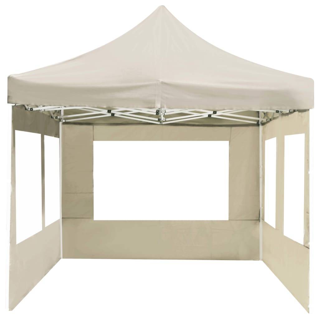 vidaXL Profi-Partyzelt Faltbar mit Wänden Aluminium 6×3m Creme