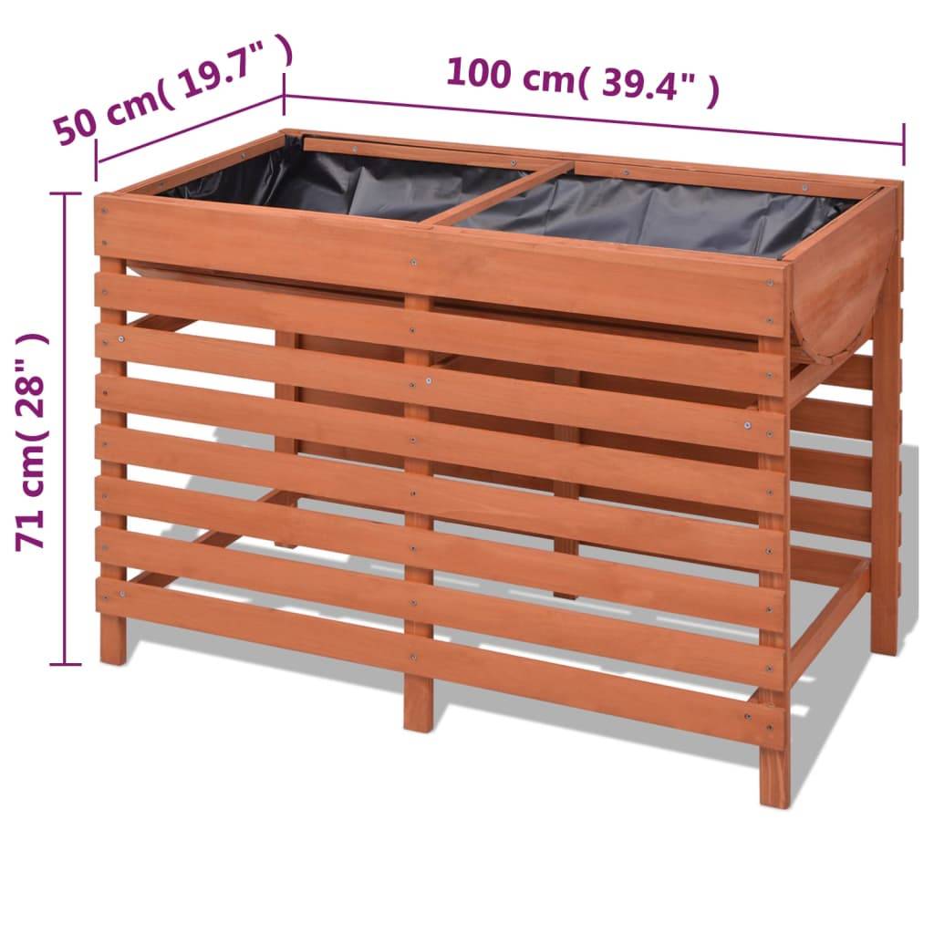 vidaXL Blumenkasten 100x50x71 cm Holz