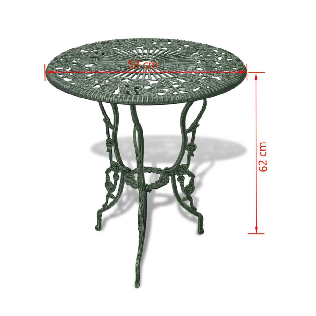 vidaXL 3-tlg. Bistro-Set Aluminiumguss Grün