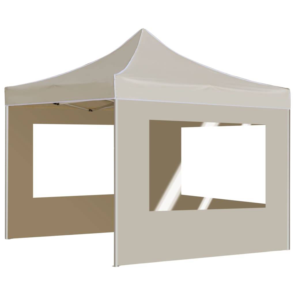 vidaXL Profi-Partyzelt Faltbar mit Wänden Aluminium 2×2m Creme