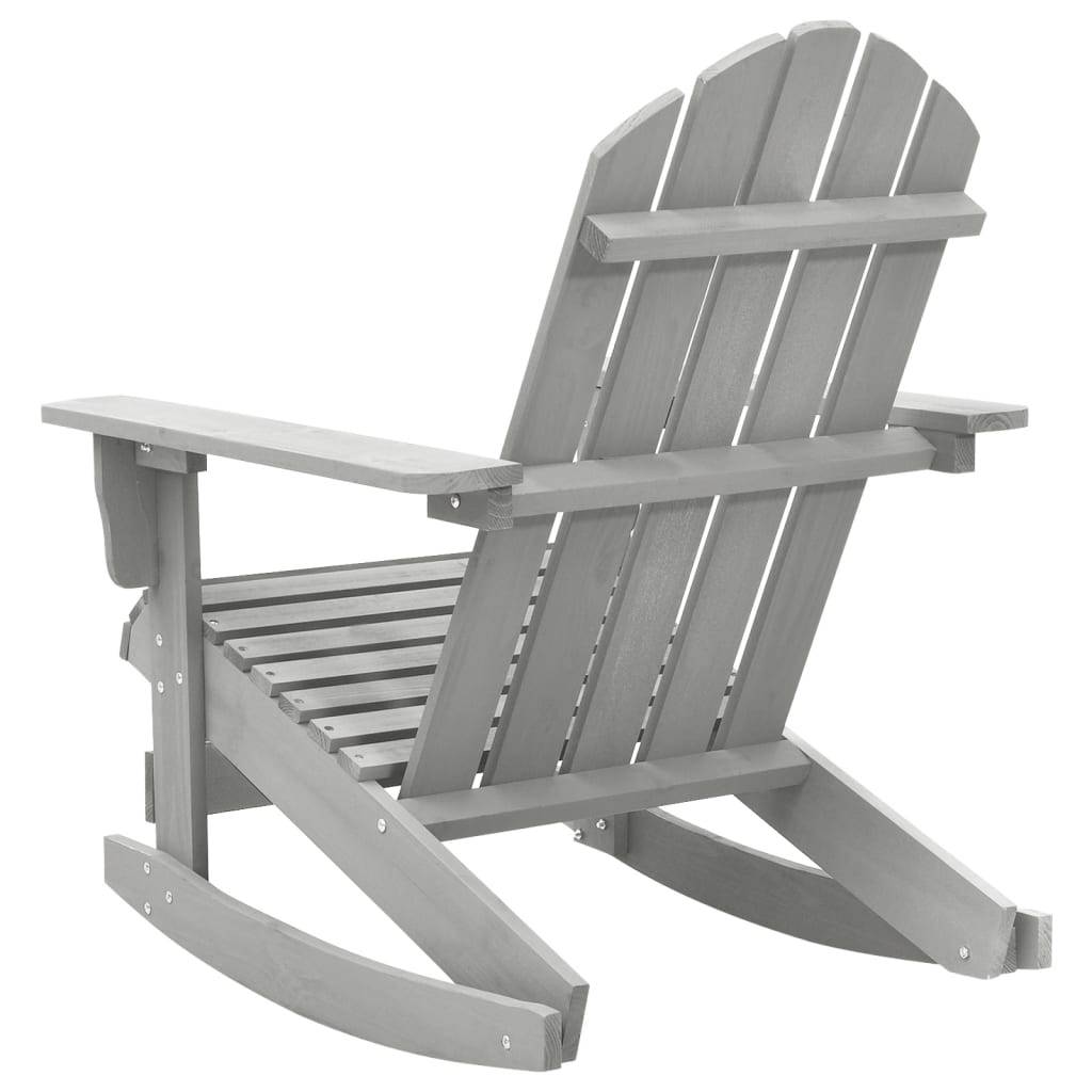 vidaXL Garten-Schaukelstuhl Holz Grau