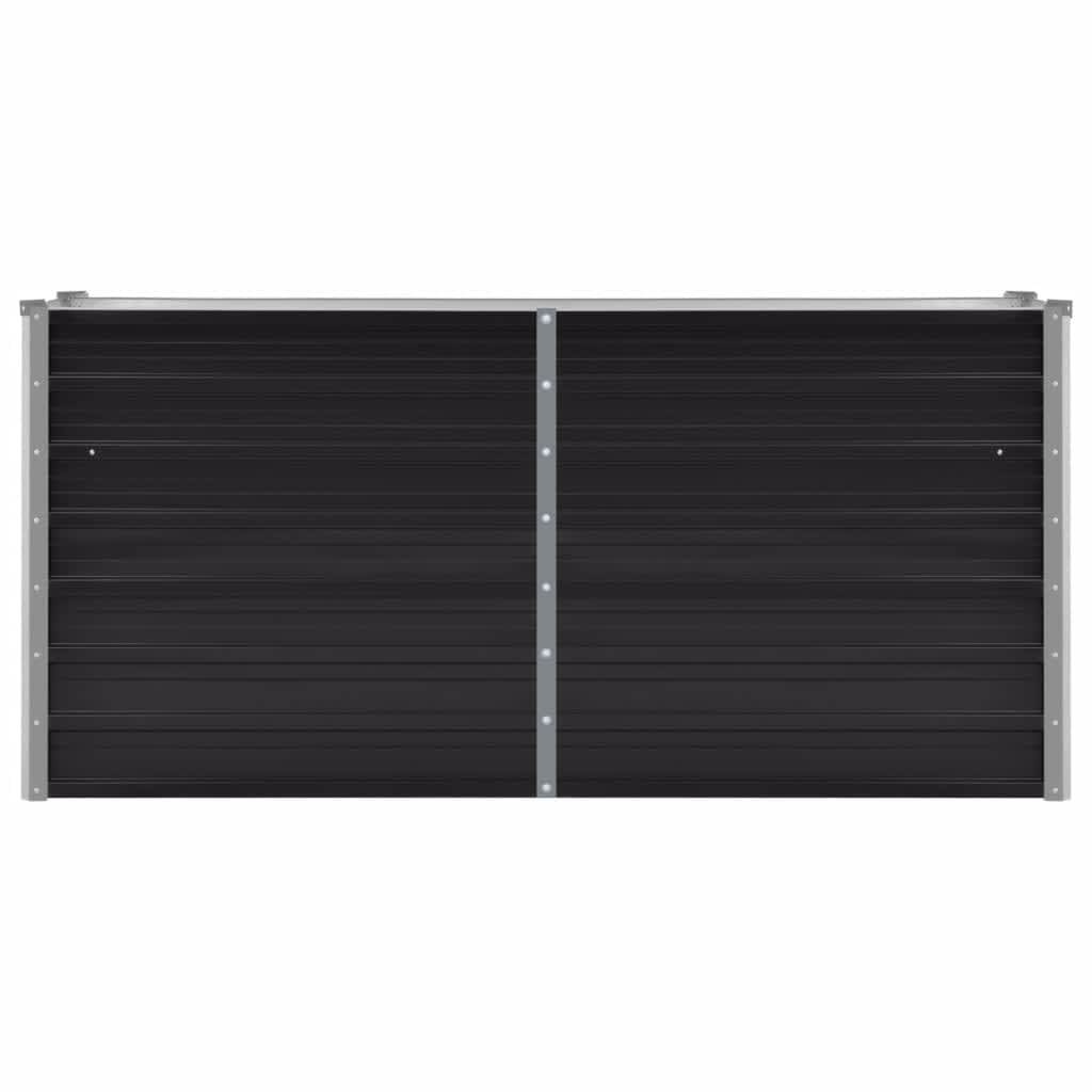 vidaXL Garten-Hochbeet Anthrazit 160 x 40 x 77 cm Verzinkter Stahl