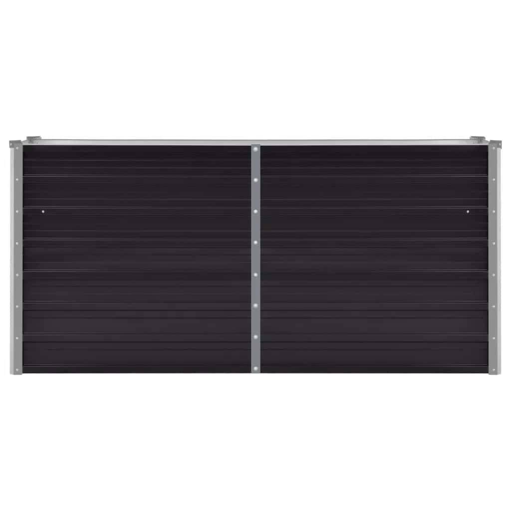 vidaXL Garten-Hochbeet Anthrazit 160 x 40 x 77 cm Verzinkter Stahl
