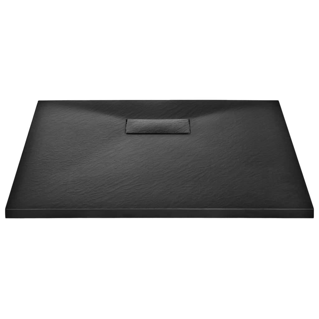 vidaXL Duschwanne SMC Schwarz 90×90 cm