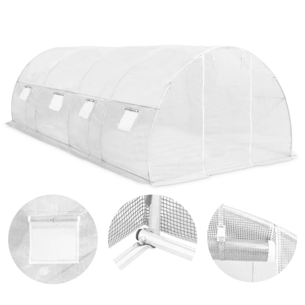 vidaXL Gewächshaus 18m² 600x300x200 cm