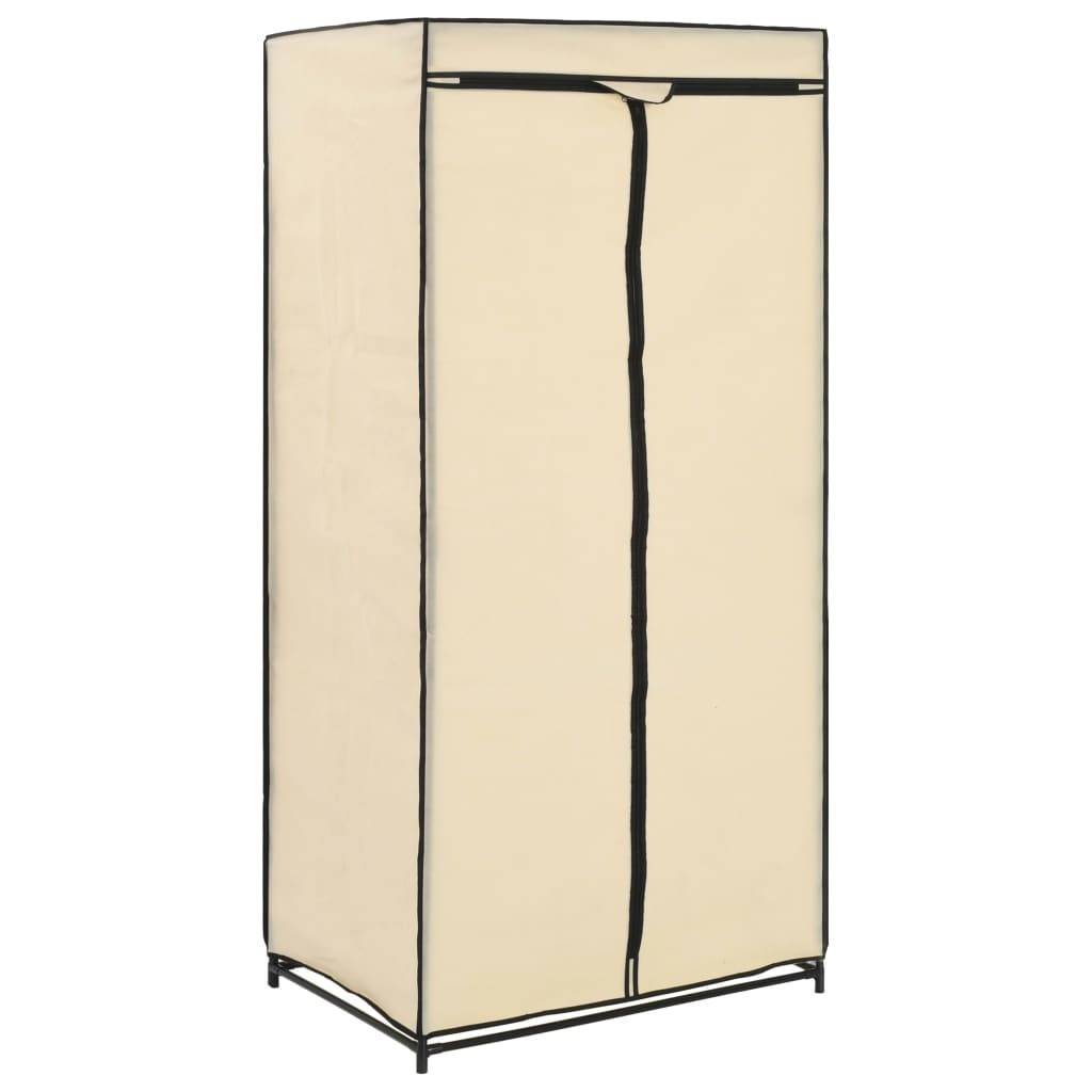 vidaXL Kleiderschrank Creme 75×50×160 cm
