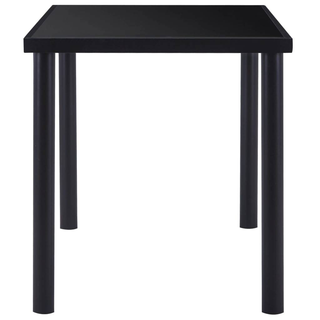 vidaXL Esstisch Schwarz 140 x 70 x 75 cm Hartglas
