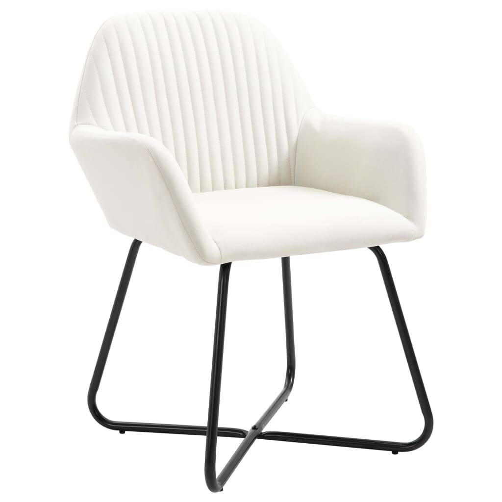 vidaXL Esszimmerstühle 6 Stk. Creme Stoff