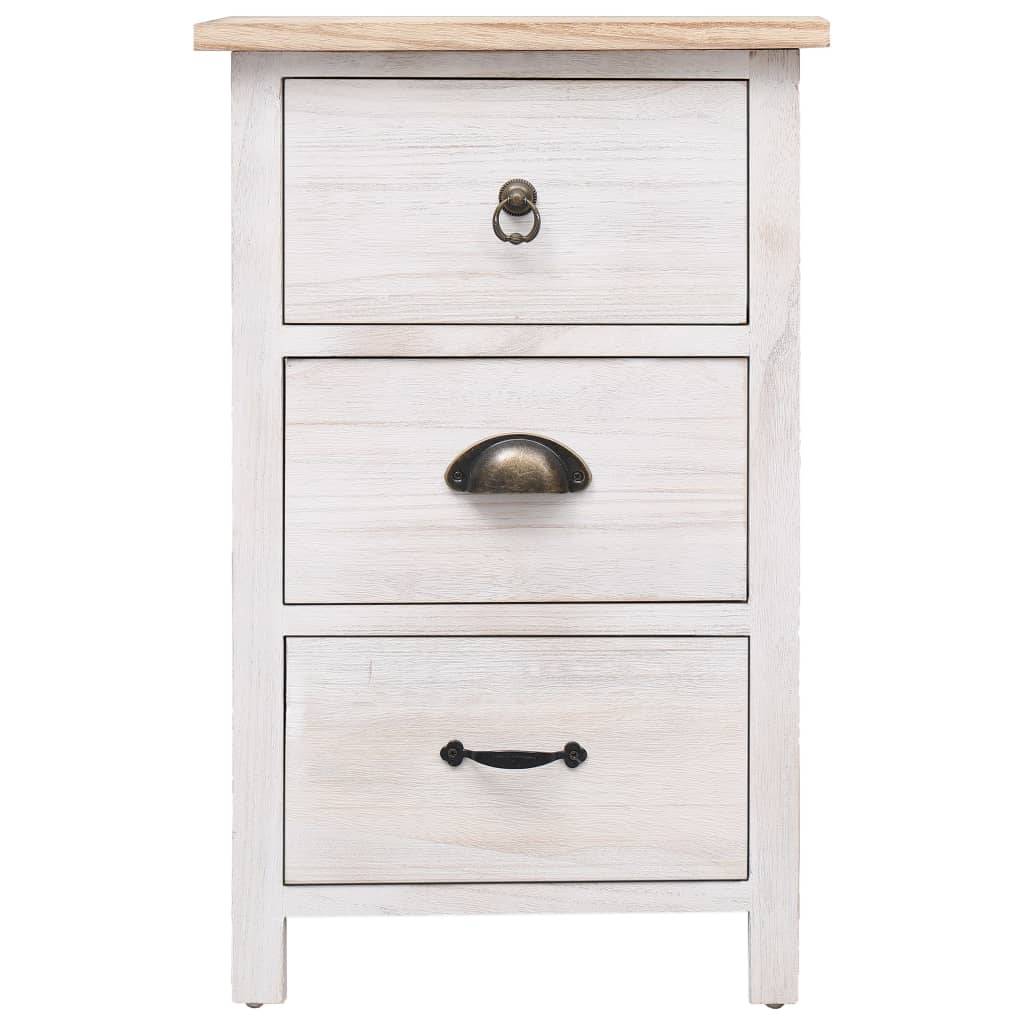 vidaXL Beistellschrank 35x25x57 cm Massivholz Paulownia