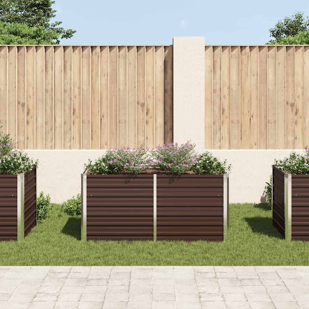 vidaXL Hochbeet Braun 160 x 80 x 77 cm Verzinkter Stahl