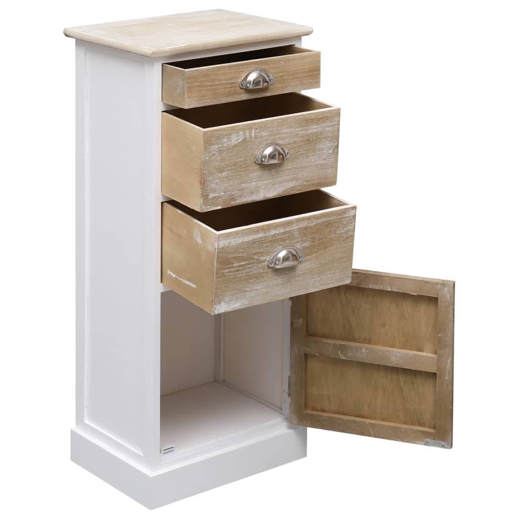 vidaXL Beistellschrank 38x28x86 cm Massivholz Paulownia