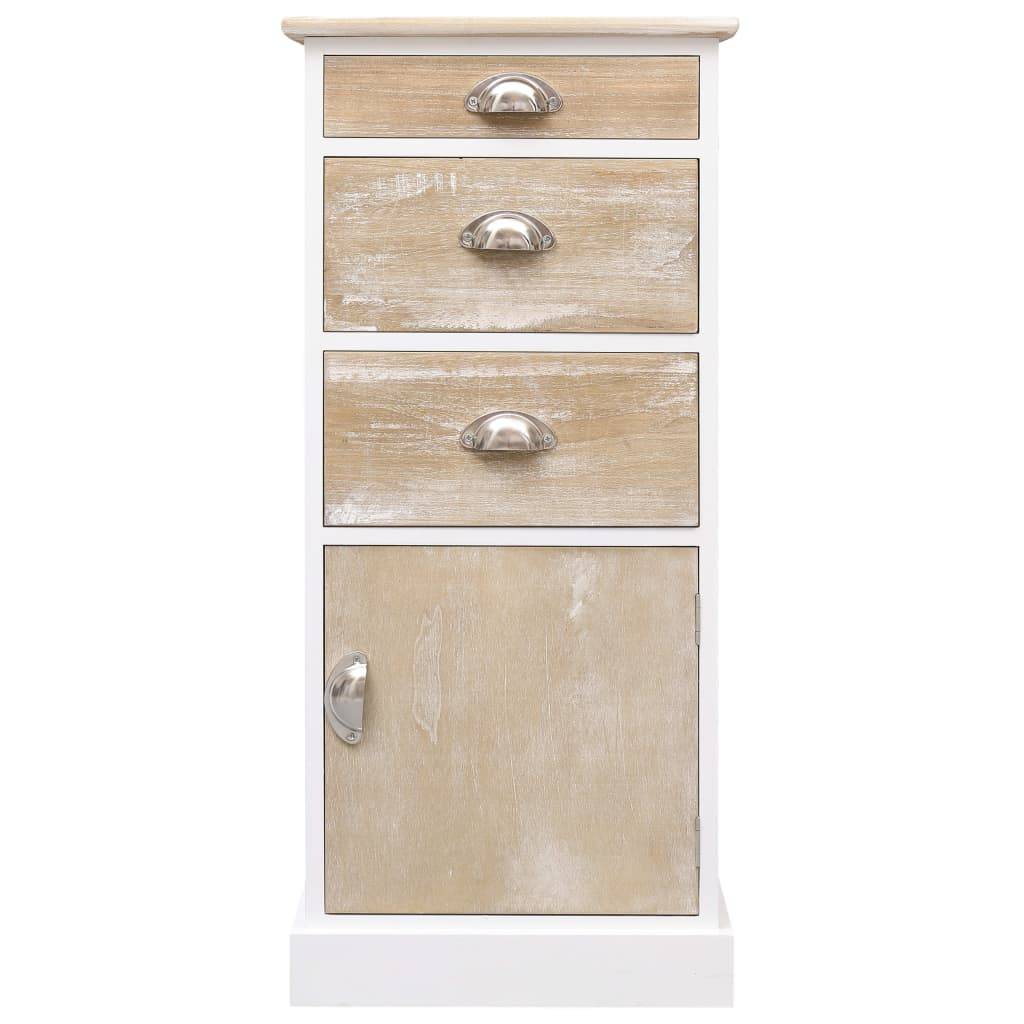 vidaXL Beistellschrank 38x28x86 cm Massivholz Paulownia