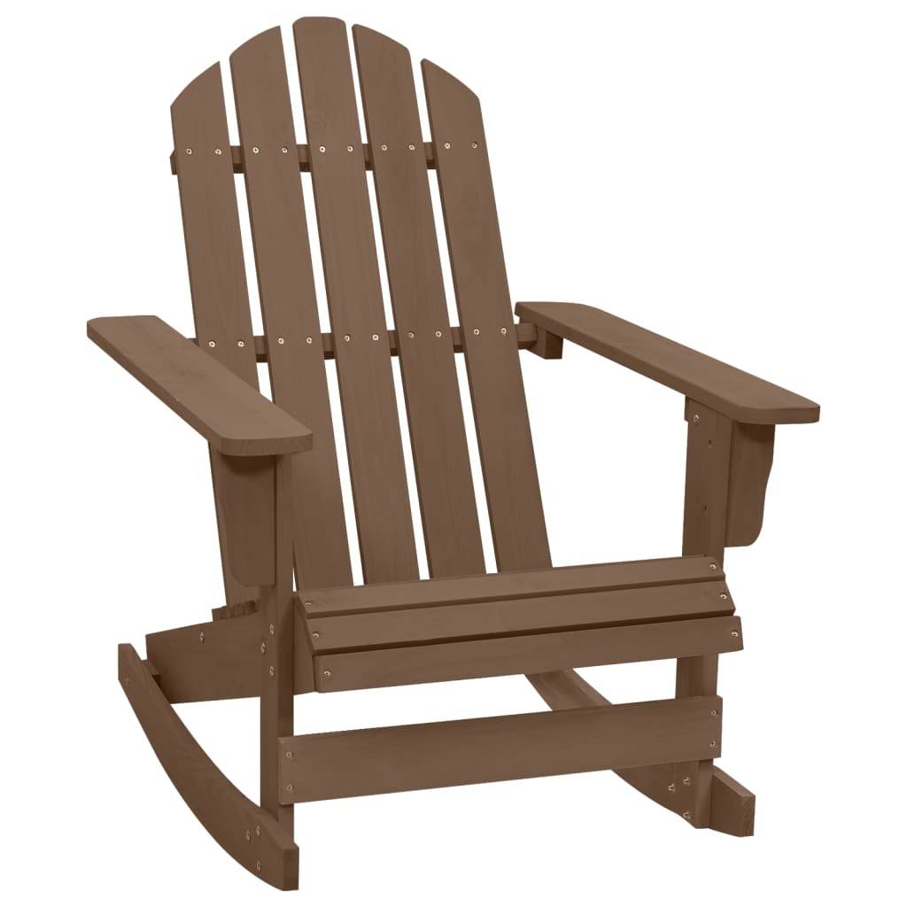 vidaXL Garten-Schaukelstuhl Holz Braun