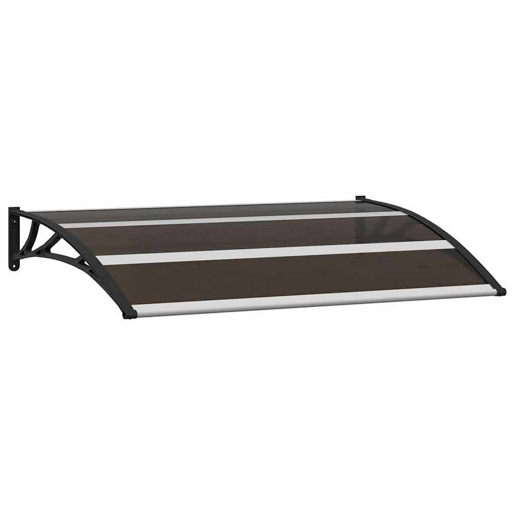 vidaXL Vordach Schwarz 120x75 cm PC