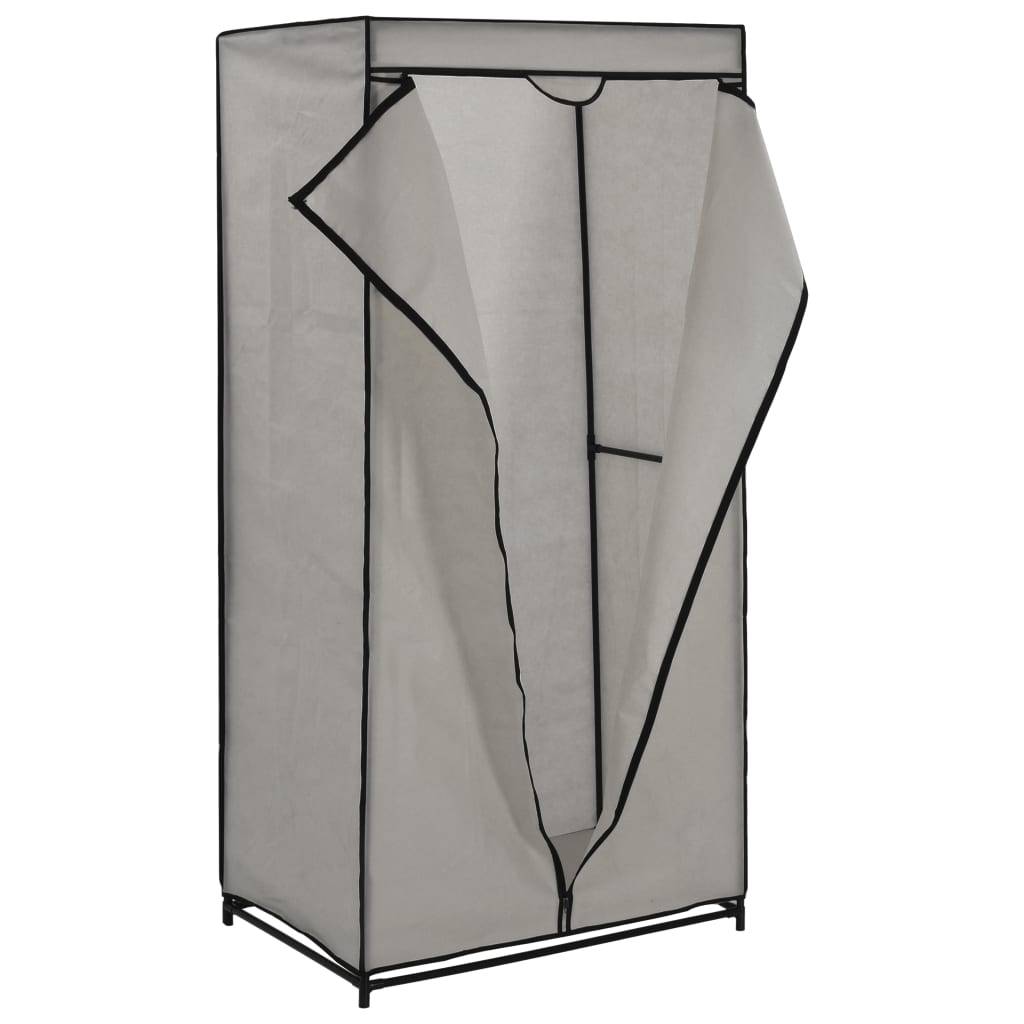 vidaXL Kleiderschrank Grau 75×50×160 cm