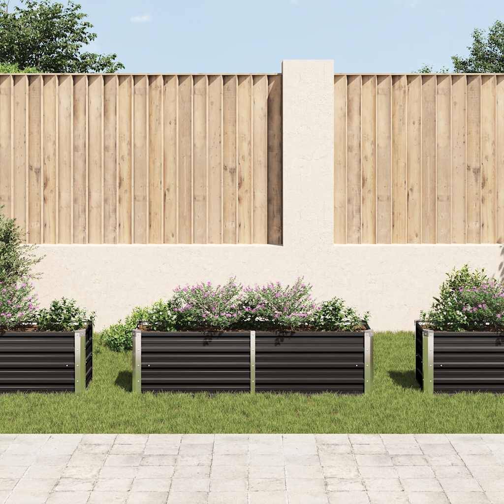 vidaXL Garten-Hochbeet Anthrazit 160 x 40 x 45 cm Verzinkter Stahl