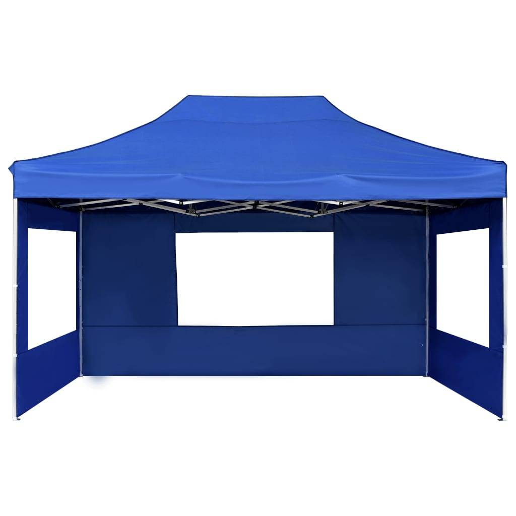 vidaXL Profi-Partyzelt Faltbar mit Wänden Aluminium 4,5x3 m Blau