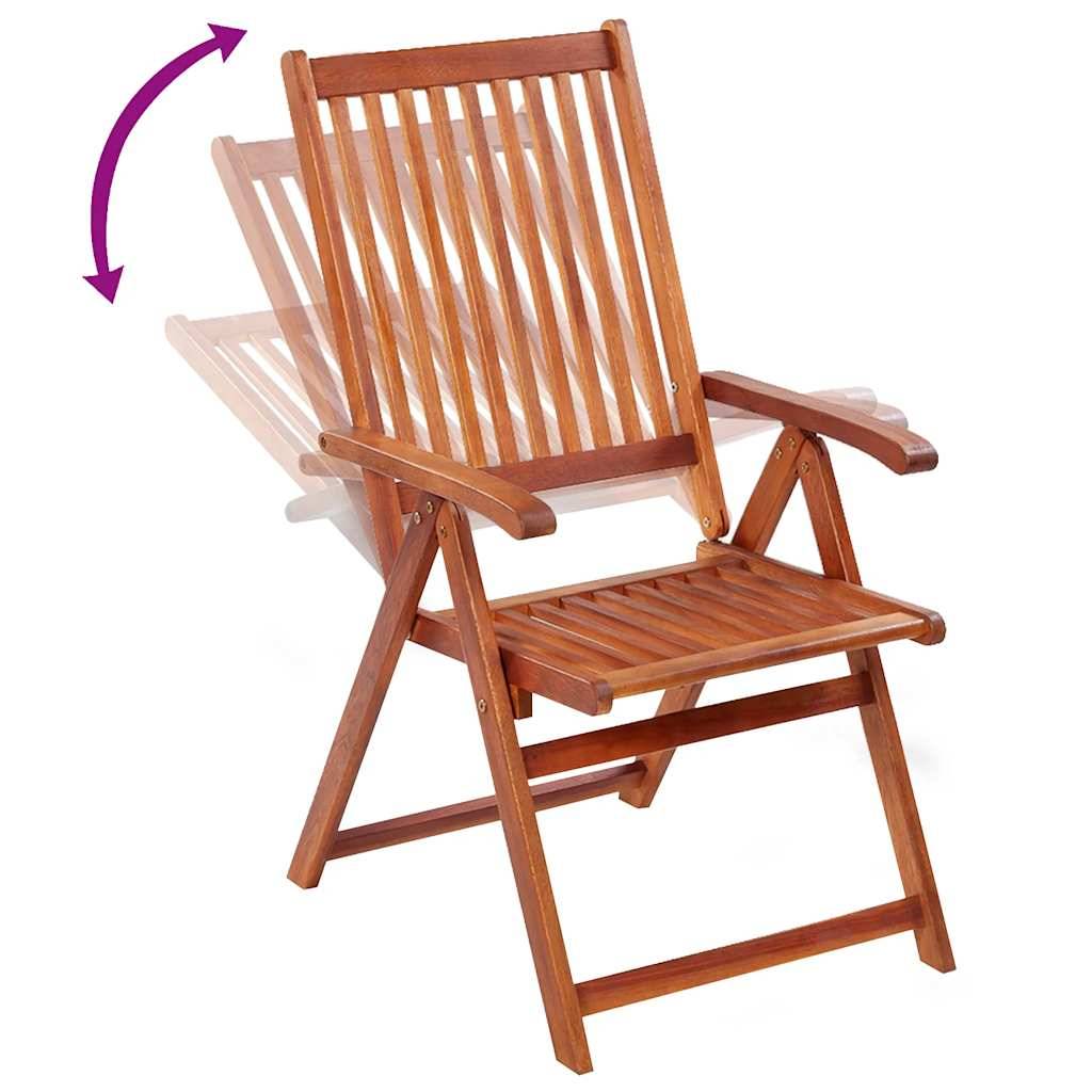 vidaXL Gartenstühle 2 Stk. Klappbar Akazie Massivholz Braun